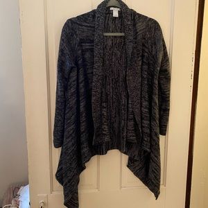 Heathered black and grey cardigan